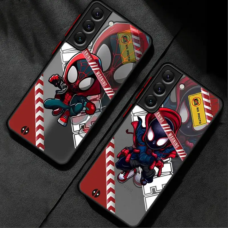 phone cases for Samsung Galaxy S23 Ultra case S20 9 S24 S21 FE Note20 S10 S22 10 Luxury Cover funda Marvel Caroon Hero Spiderman