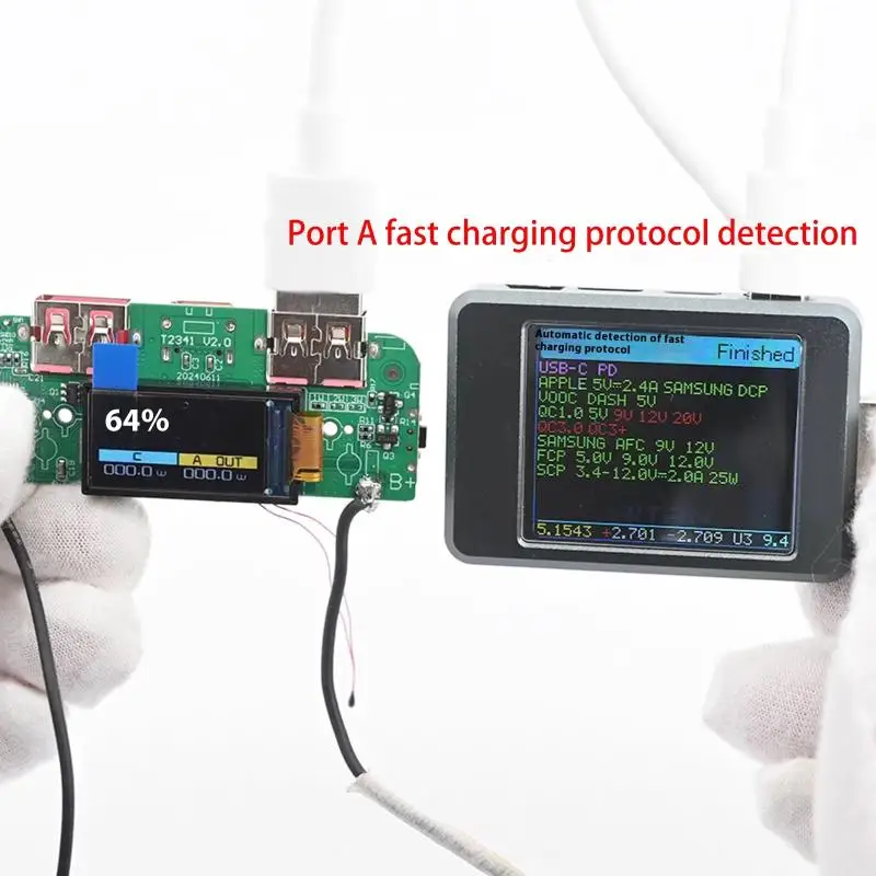 

1Pcs Bidirectional Converter Mobile Power Fast Charger Buck Module DIY Power Motherboard With Display Type-c USB 22.5W
