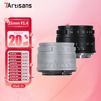 7artisans APS-C 35mm F1.4 Large Aperture Portrait Prime Lens for Camera with Sony E Nikon Z Fujifilm XF Canon RF EOS-M M43 Mount