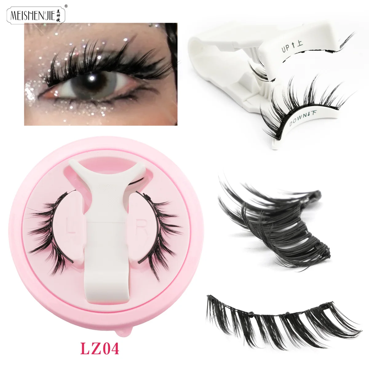 Magnetic Eyelashes Set, Natural Mink Lashes