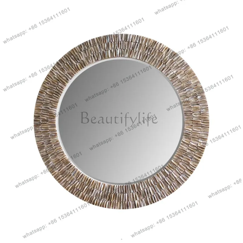 LSLuxury Small Mirror Wall Living Room Items Decoration Circular Circle Aesthetic Mirror Girls Makeup Espelhos Home Decorations