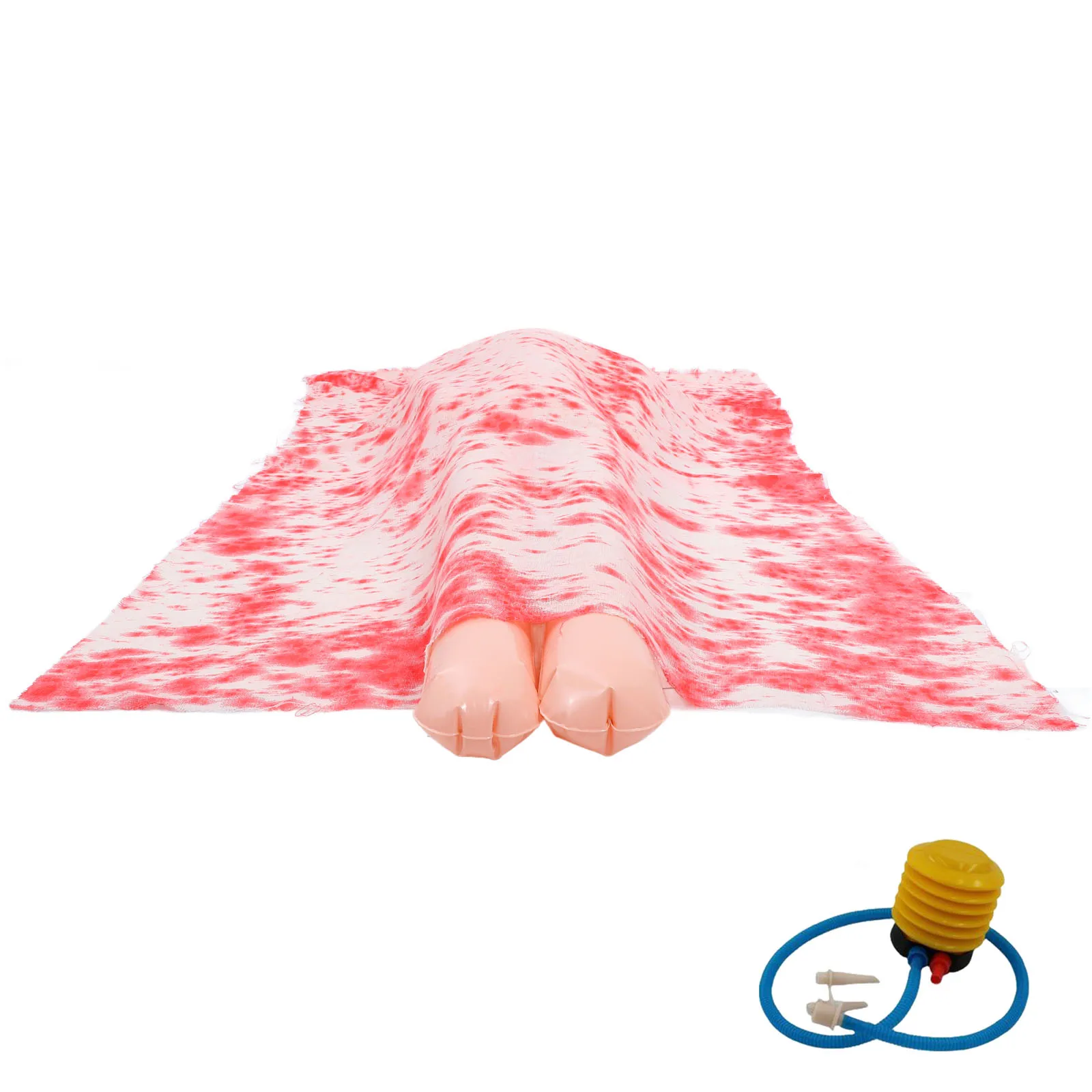 

1 комплект, реалистичный лежачий труп, украшение на Хэллоуин, страшный реквизит для вечеринок с привидениями, баров, уличная кровавая ткань