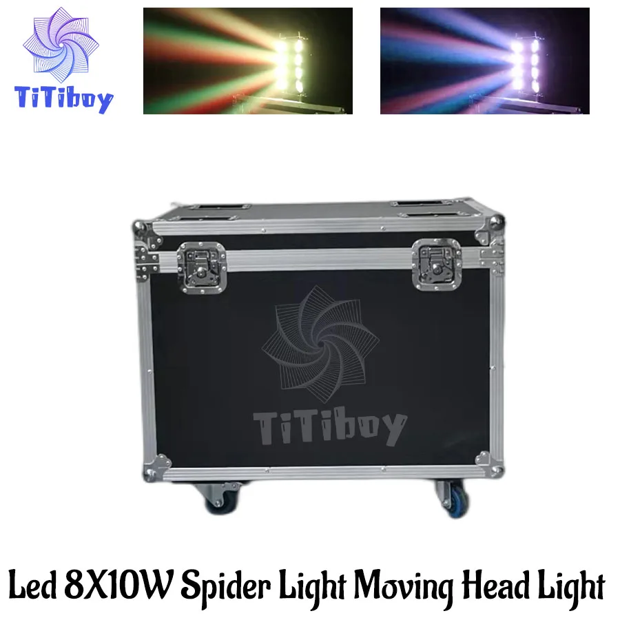 

0 Tax 1 Flight чехол для сцены 8X1 0W светодиодный Spider светильник DMX512 светодиодный Вращающаяся головка RGBW светильник Beam