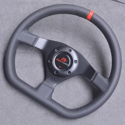 High Quality 320mm 12.6'' D Shaped Leather Flat Drift Racing Race PC Game Car Truck Driving Simulator Simulation Steering Wheel