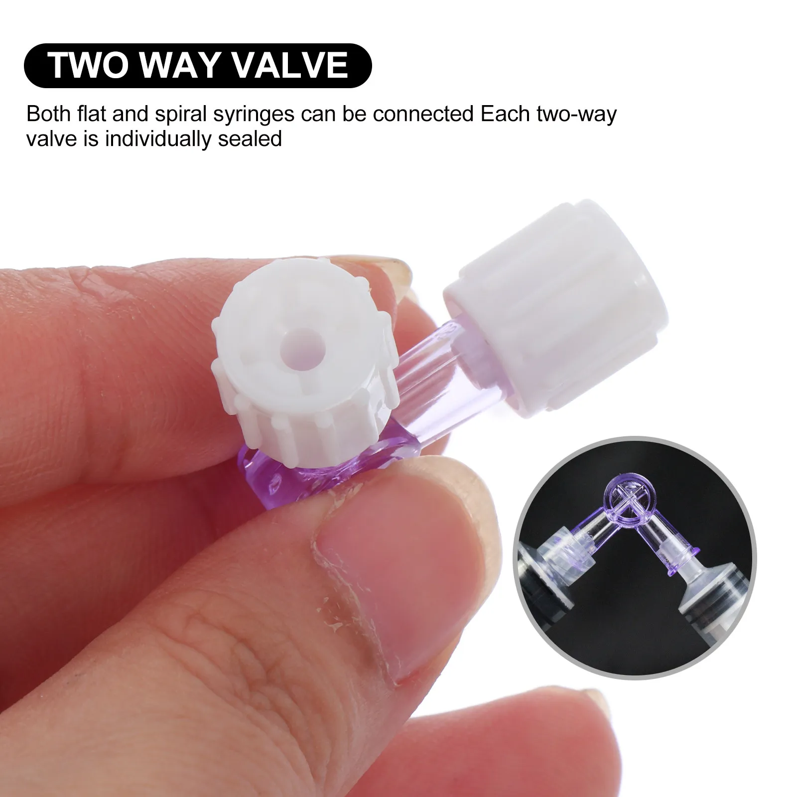 5pcs Disposable Two-Way Valve Liquid Mixers 100% High Quality Plastic Medicine Mixing Tool For Hospital Beauty Salon Use