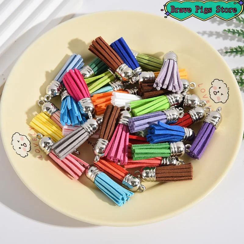 [HM]10/20Pcs Faux Leather Tassel Pendants Small Tassels Charms For DIY Jewelry Bracelets Key Chains Bag Decor Handcraft[HM]