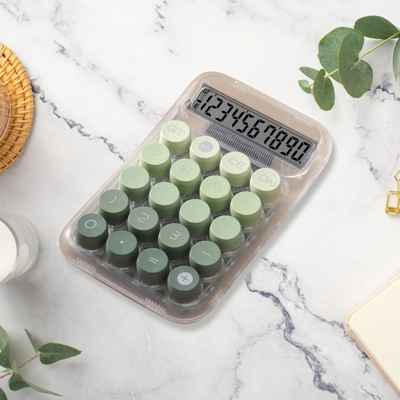 Mechanical Calculator 12 Digit Large LCD Display Big Buttons Easy to Press Office Calculator For Office School Dropshipping