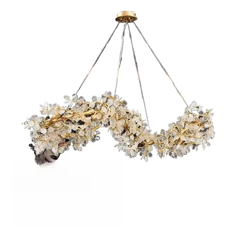 Candelabro rectangular, decoración moderna para comedor, candelabro de cristal de lujo para comedor