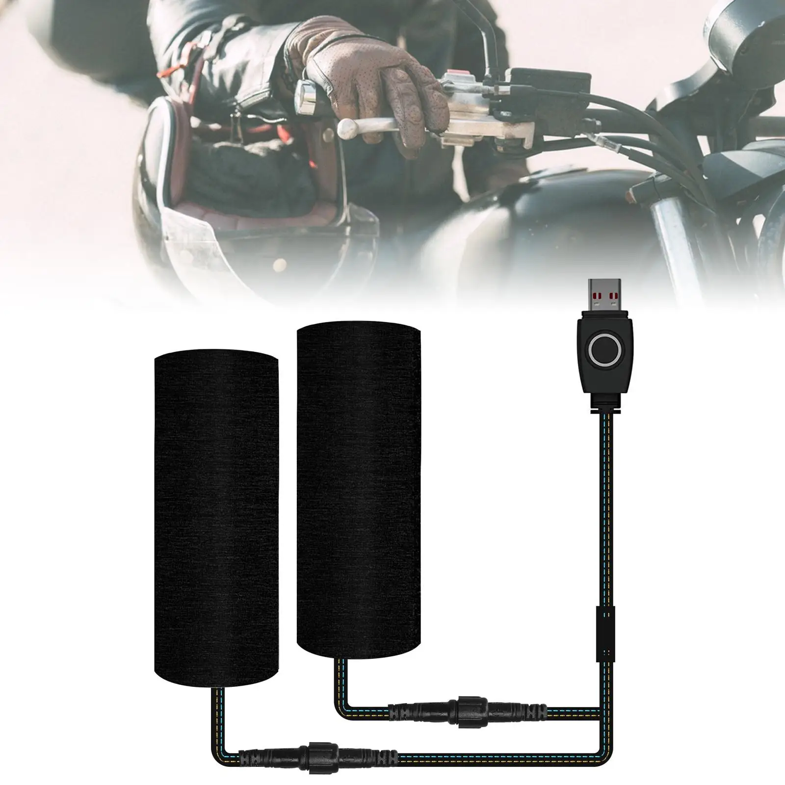 

Heated Motorcycle Grips Heated Handlebar Warmer Easy Installation Washable