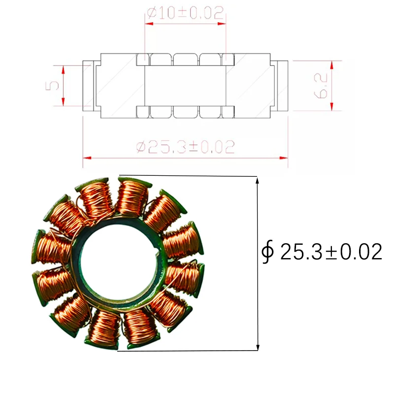 มอเตอร์ไร้โครงแบบ Out Runner รุ่น 10PCS2025 Faradyi Customized FR2205 ขนาด 22 มม. 12V 16V 24V 48V BLDC สำหรับกล้องกิมบอล 3 แกน/แขนหุ่นยนต์