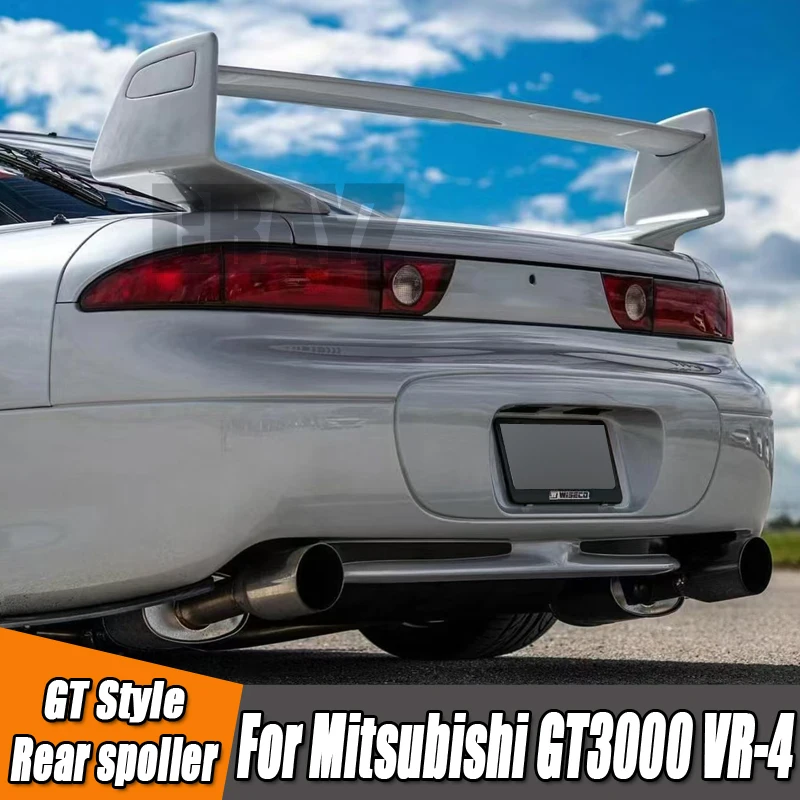 For Mitsubishi GT3000 VR4 GT-type Rear Trunk Lid Spoiler Fender Black Sports Modification Kit Real Carbon Fiber Rear spoiler