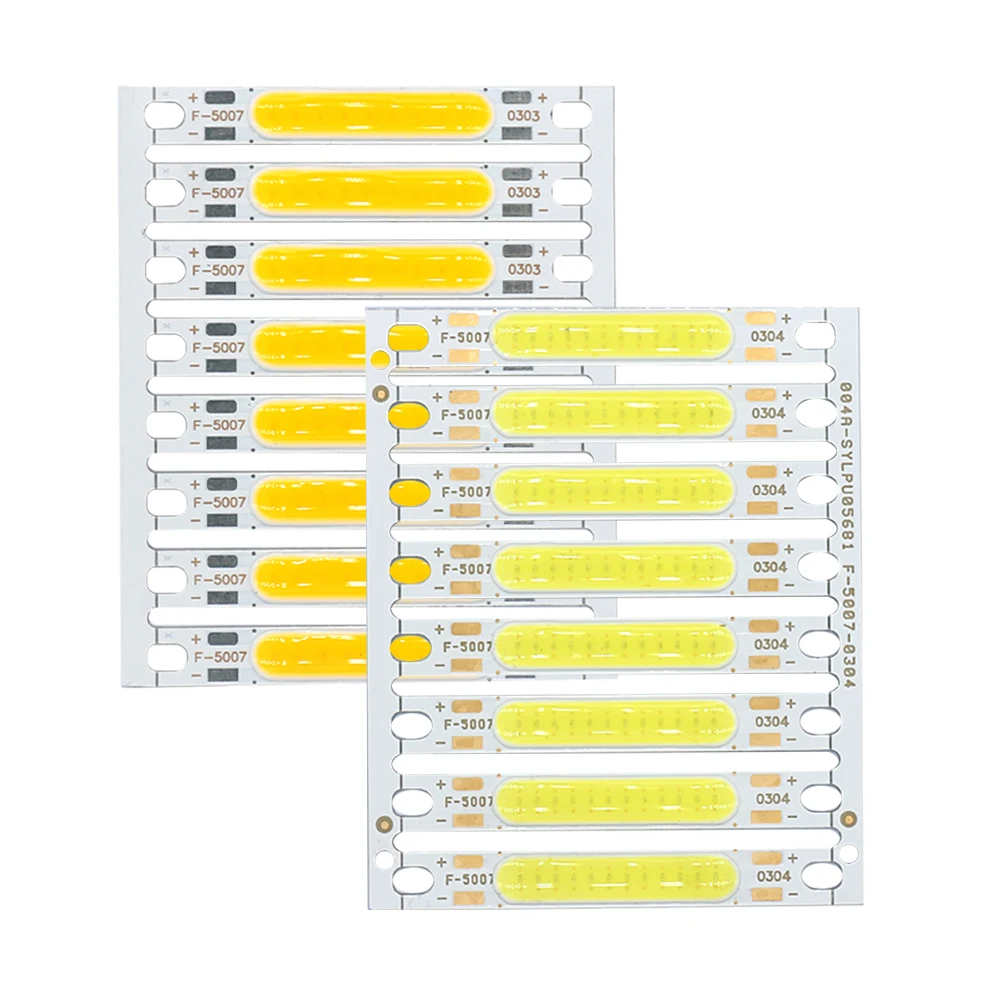 8pcs 1W 3W 5W 300mA COB LED Light Chip 3V 9V 12V 15V 17V For FlashLight Wall  Lamps lights LED Tube DIY