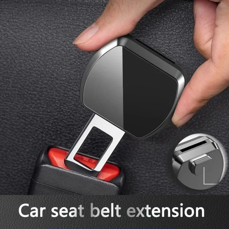 1/2Pcs Car Seat Belt Clip Extender Safety Seatbelt Lock Buckle Plug Thick Insert Socket Extender Safety Buckle For Tesla Porsche image 3