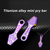 Mini Titanium Alloy Pry Bar EDC Fashion Color Multifunctional Pendant Pocket Tool Outdoor Bottle Opener Exquisite Gift