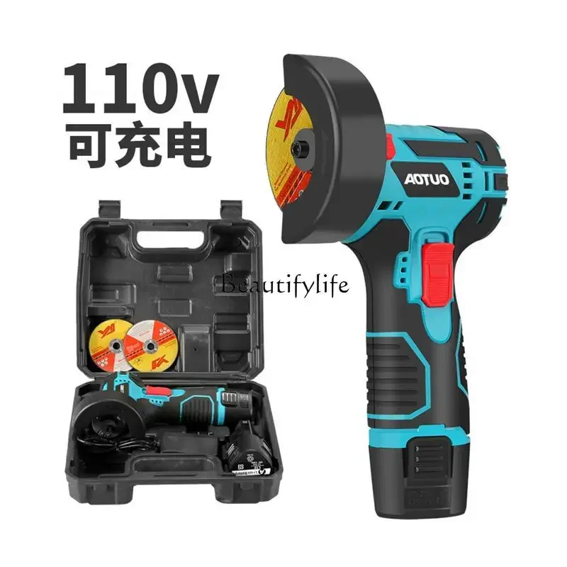 3-110V Rechargeable Mini Angle Grinder Cutting Machine Small Electric Hand Grinder Handheld Hand Grinding Wheel