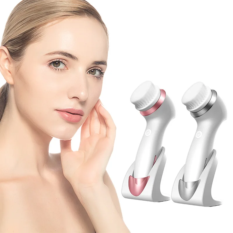 Wireless Induction Electric Facial Cleanser Silicone Face Brush  Pore Beauty Cleaning Tool