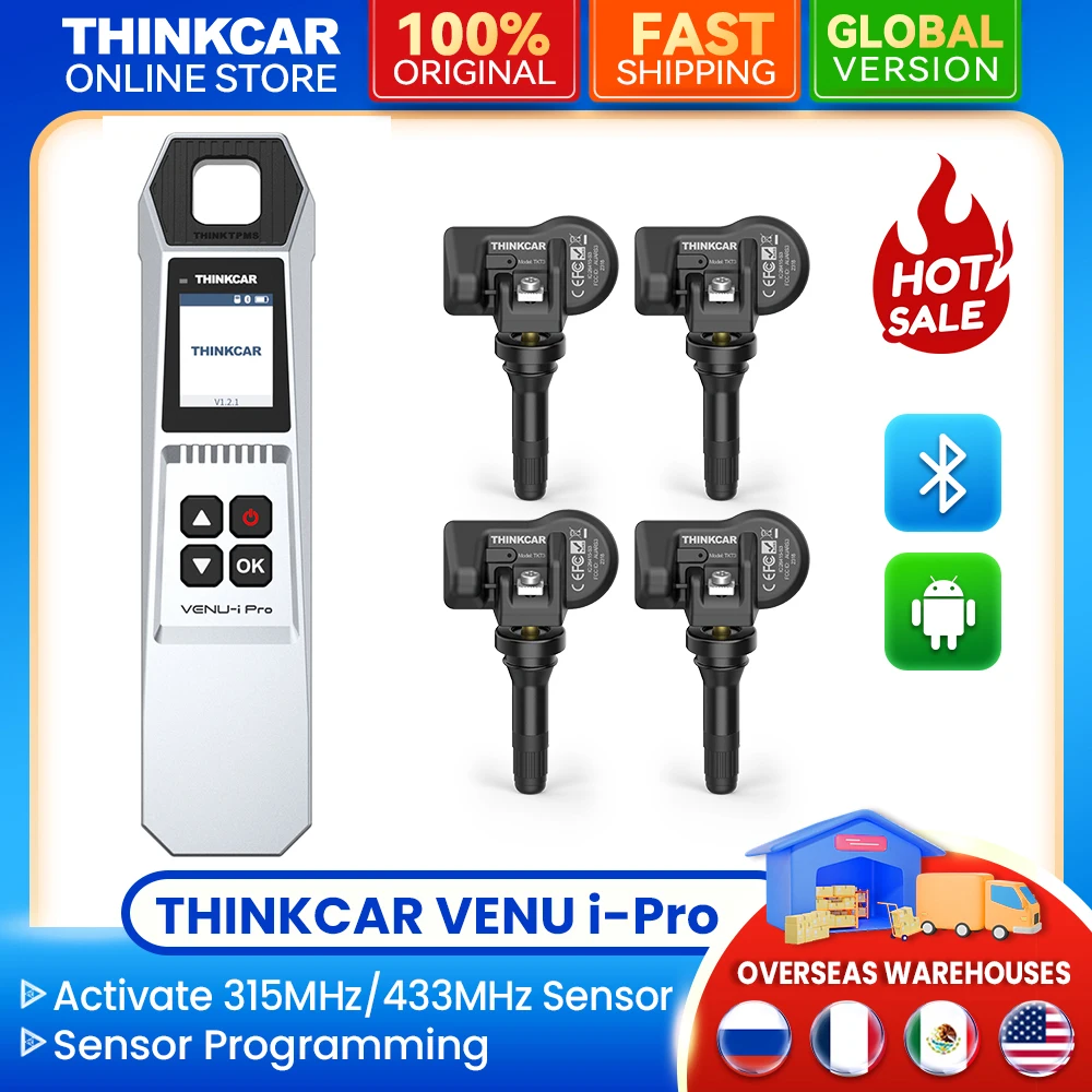 THINKCAR VENU i-Pro TPMS Car Tire Pressure Diagnostic Tools Activate Programming Relearn Sensors OE Query for 315MHz/433MHz