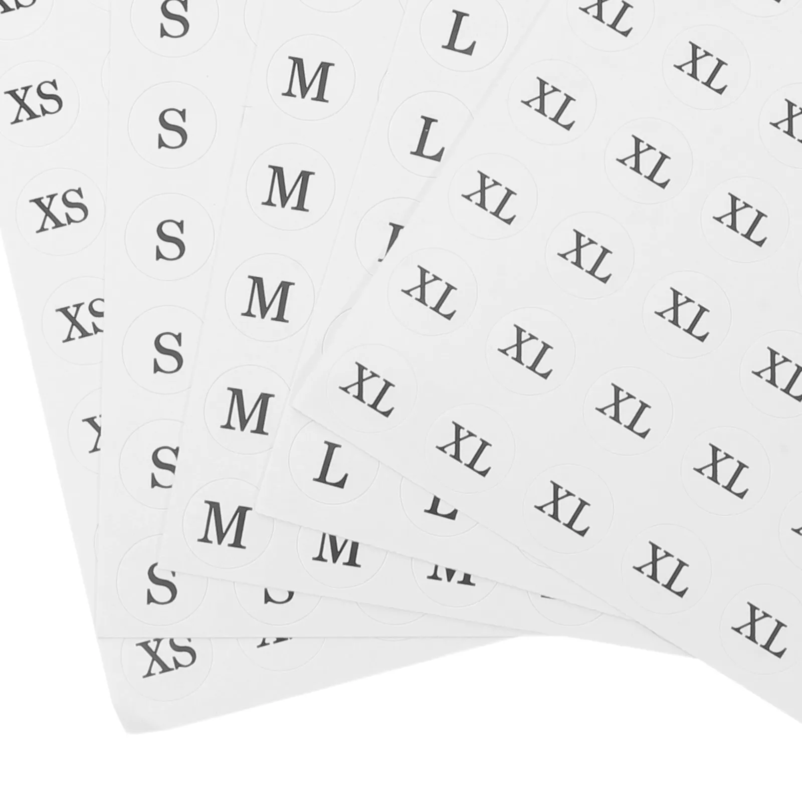 25 Sheets Mini Round Press on Nail Size Labels Xs S M L Xl Clear Identification Stickers for Nail Studio Size Marking Wearable