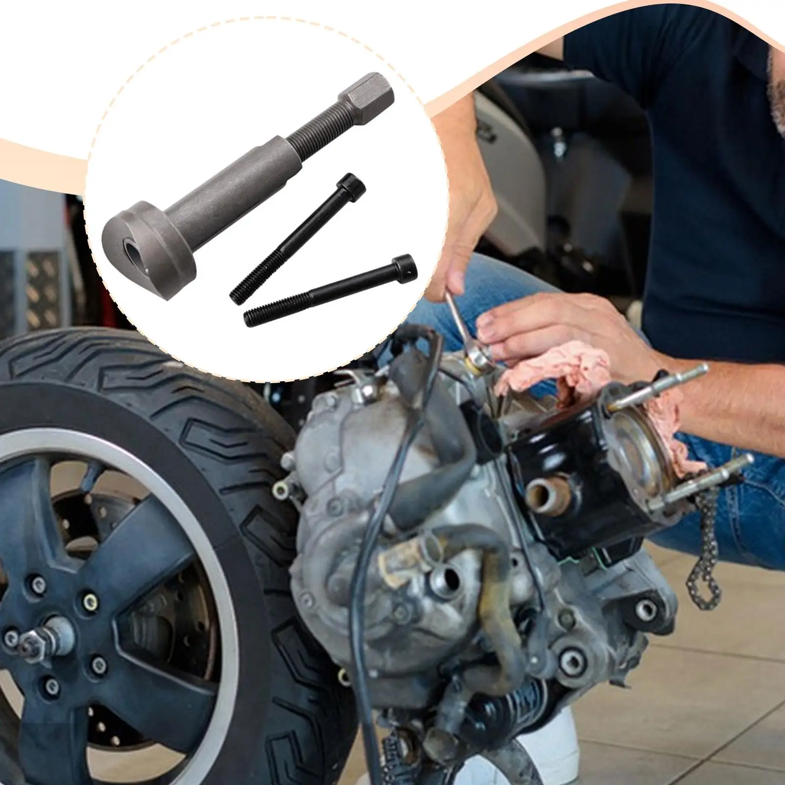 

Motorbike Engine Piston Pin Extractor Heavy Duty Puller Remover Tool Set Carbon Steel for Vehicle Maintenance Repair