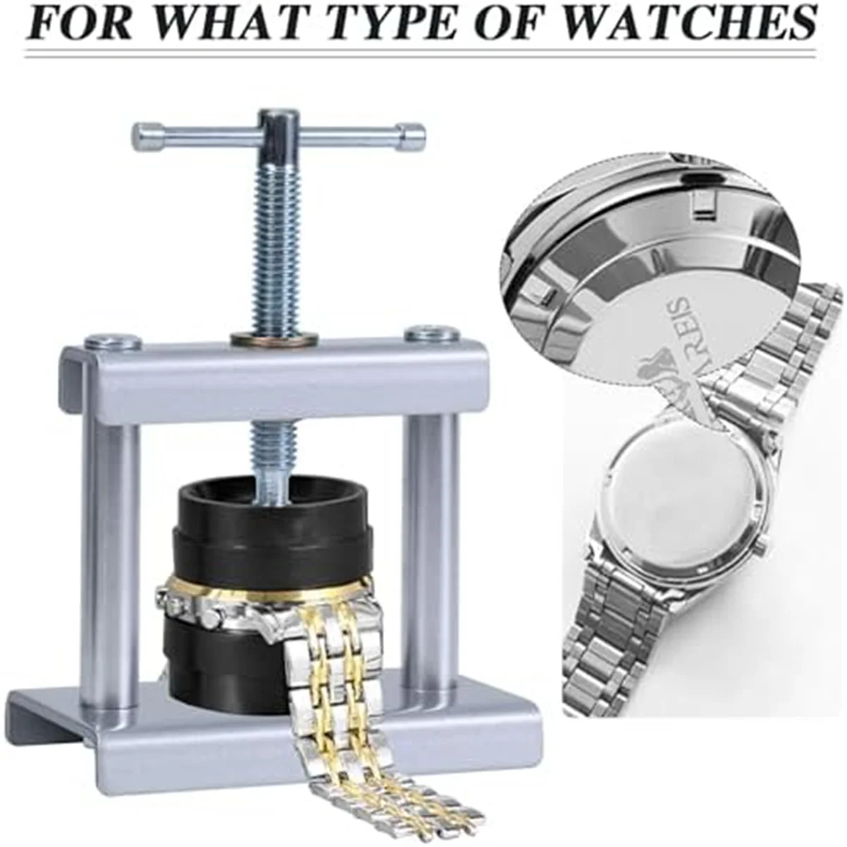 Watch Pressing Tool Kit, Used to Close the Watch Back Cover, Replace the Watch Battery, Suitable for Watch Repair Kits