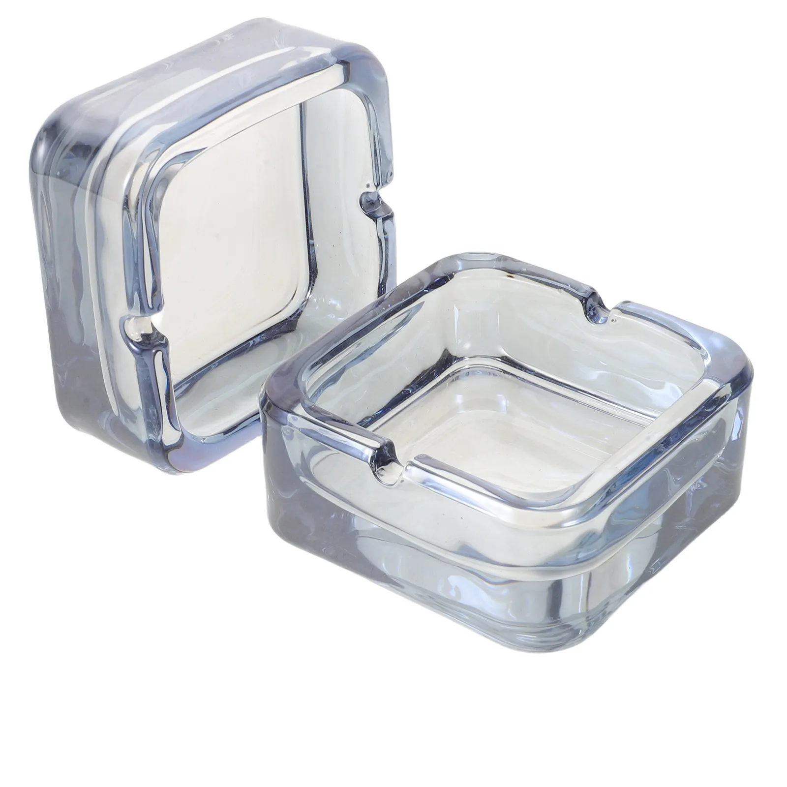 

Прозрачная маленькая урна-пепельница для офиса, декоративная квадратная пепельница, аксессуары для дома