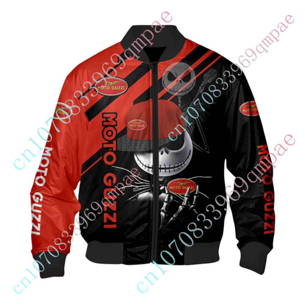 Moto Guzzi Windbreaker Bomber Jacket Jackets For Men's Clothing 3D Parkas Techwear Baseball Uniform Thick Coats Custom Logo