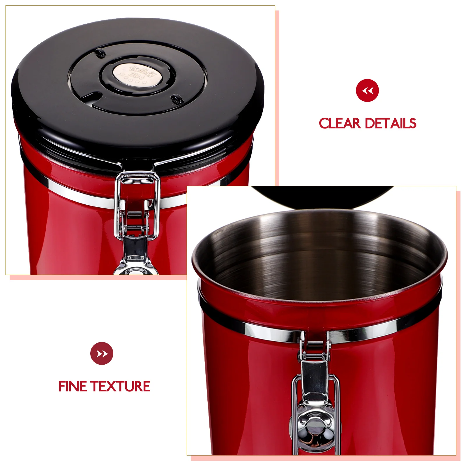 

Coffee Beans Storage Tank Stainless Steel Sealed Cans Premium Food Storage Bottle Snacks Container Home Kitchen Tool Large Red