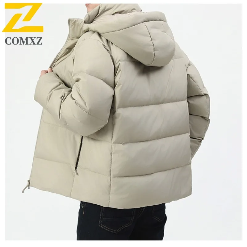 COMXZ 2025 الخريف الشتاء الاتجاه الجديد معطف القطن الموضة عادية تنوعا الحرارية سميكة أسفل سترة مقاوم للماء والرياح #5