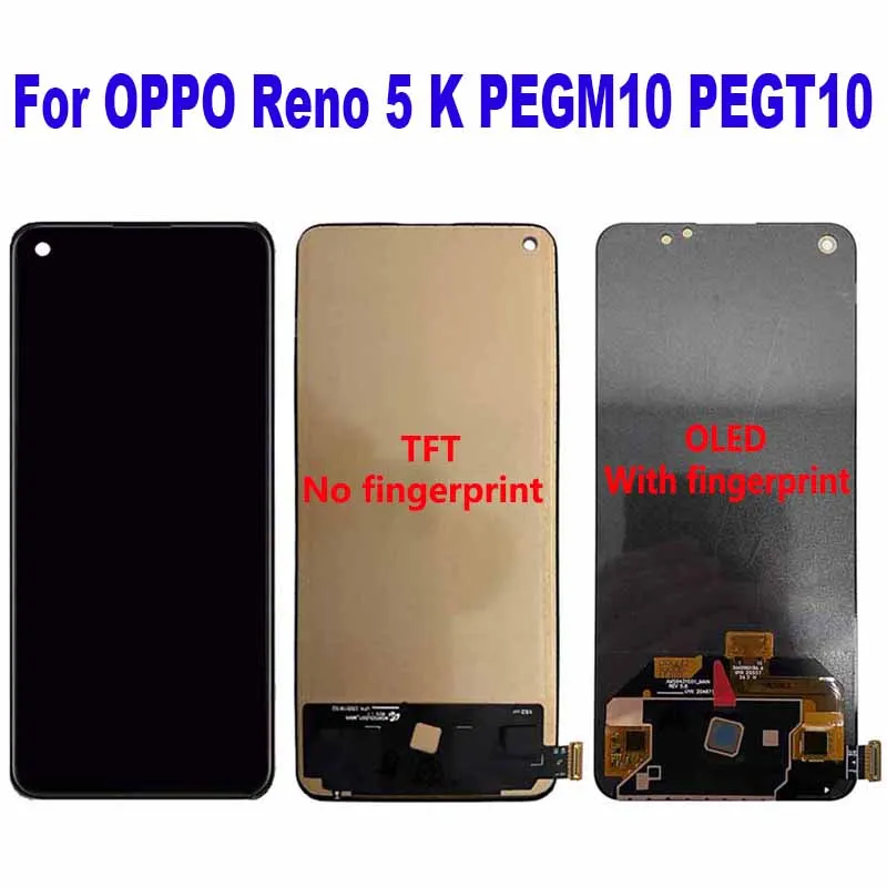 

For OPPO Reno5 K PEGM10 PEGT10 LCD Display Touch Screen Digitizer Assembly For Reno 5K