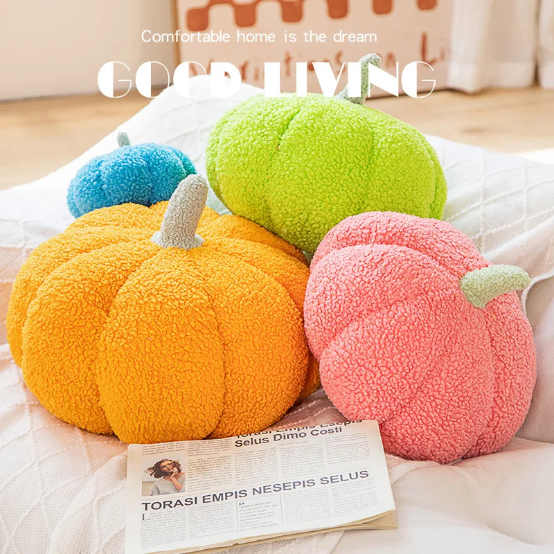 New 1pc 18cm-50CM Soft Pumpkin Pillow Pumpkin Plush Toy Sofa Cushion Bedroom Decoration Kids Birthday Gift Baby Soothing Pillow