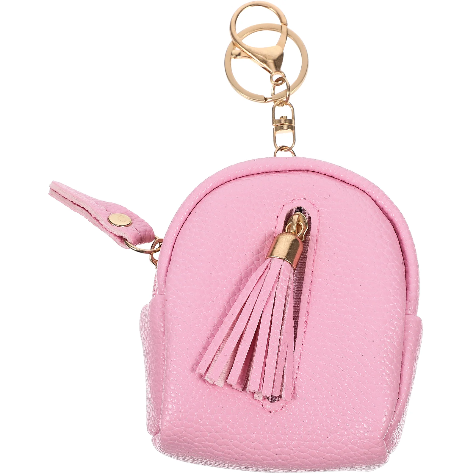 

Mini Wallet With Keychain Zip Bag Tote Fashionable Backpack Child Plush Women's Purse