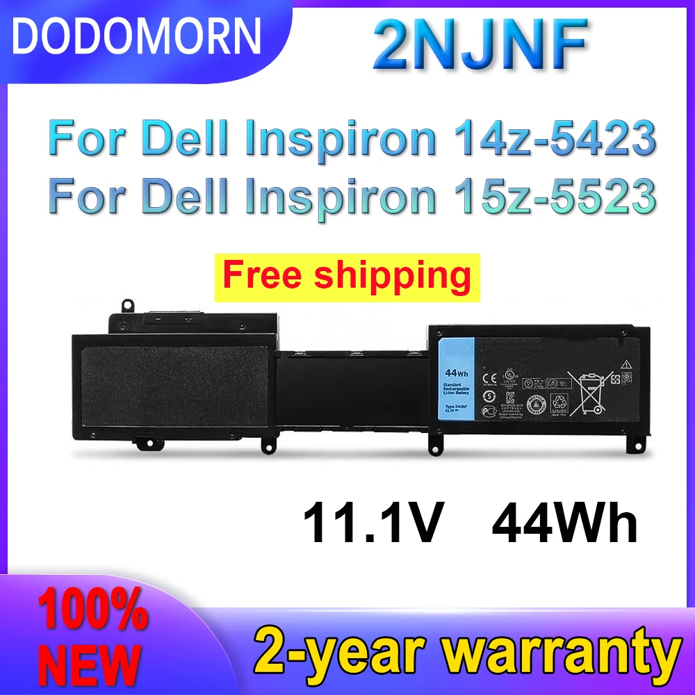 DODOMORN Fast Delivery New 2NJNF Battery For Dell Inspiron 14z-5423 15z-5523 Ultrabook 8JVDG T41M0 TPMCF P35G P26F 11.1V 44WH