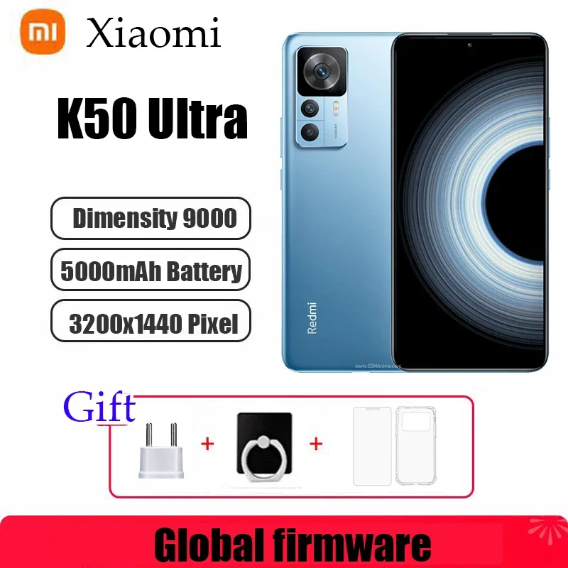Global firmware xiaomi Redmi K50 Ultra Smartphone 5G 6.67 inch Android Snapdragon 8+ Gen 1 5000mAh Battery used phone