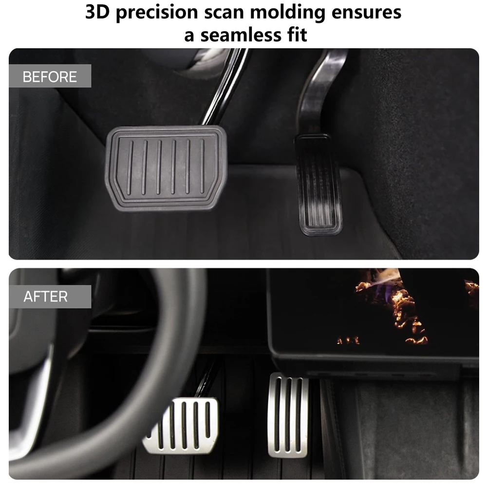 ينطبق على تسلا نموذج 3/Y/2024 تجديد 3 خنق الفرامل بقية دواسة فرامل مكافحة زلة وغطاء ملحقات مقاومة للاهتراء #3