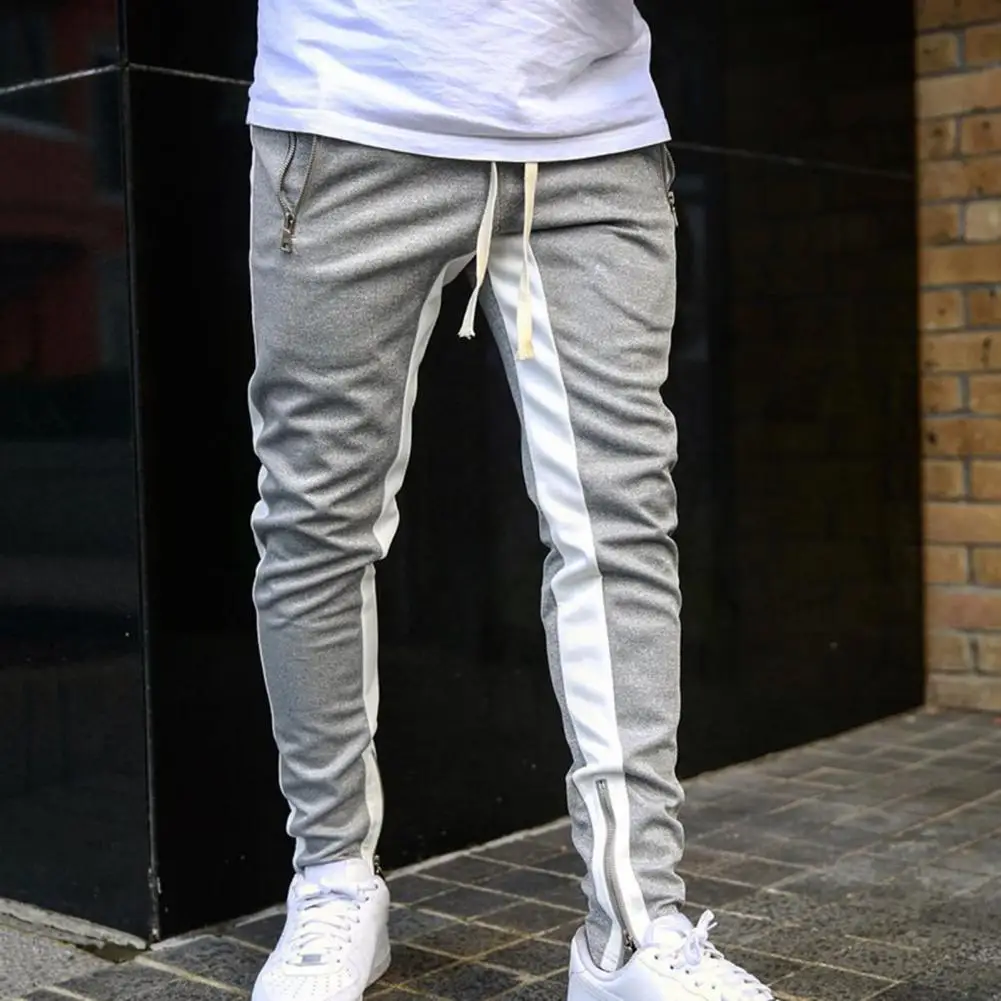 

Fabulous Spring Sweatpants Quick Dry Men Sweatpants Zipper Slim Male Pants Soft