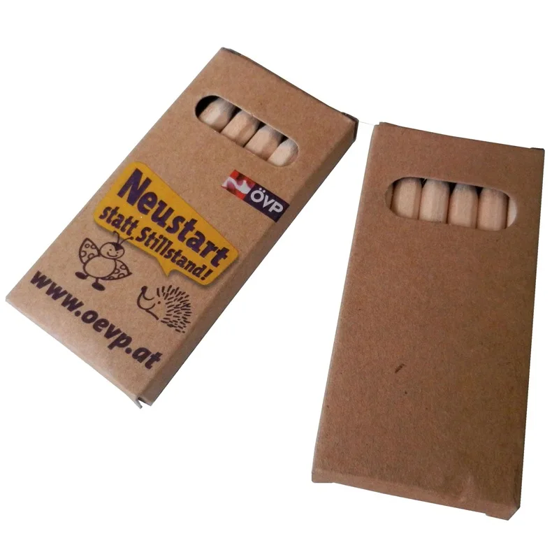 30/60/120/300/600/1200 Stück (6 Stück/Box) Mini Buntstifte Malstifte in Kraftpapierbox Geschenktüten Geschenkfüller für Kinder – Detail 2