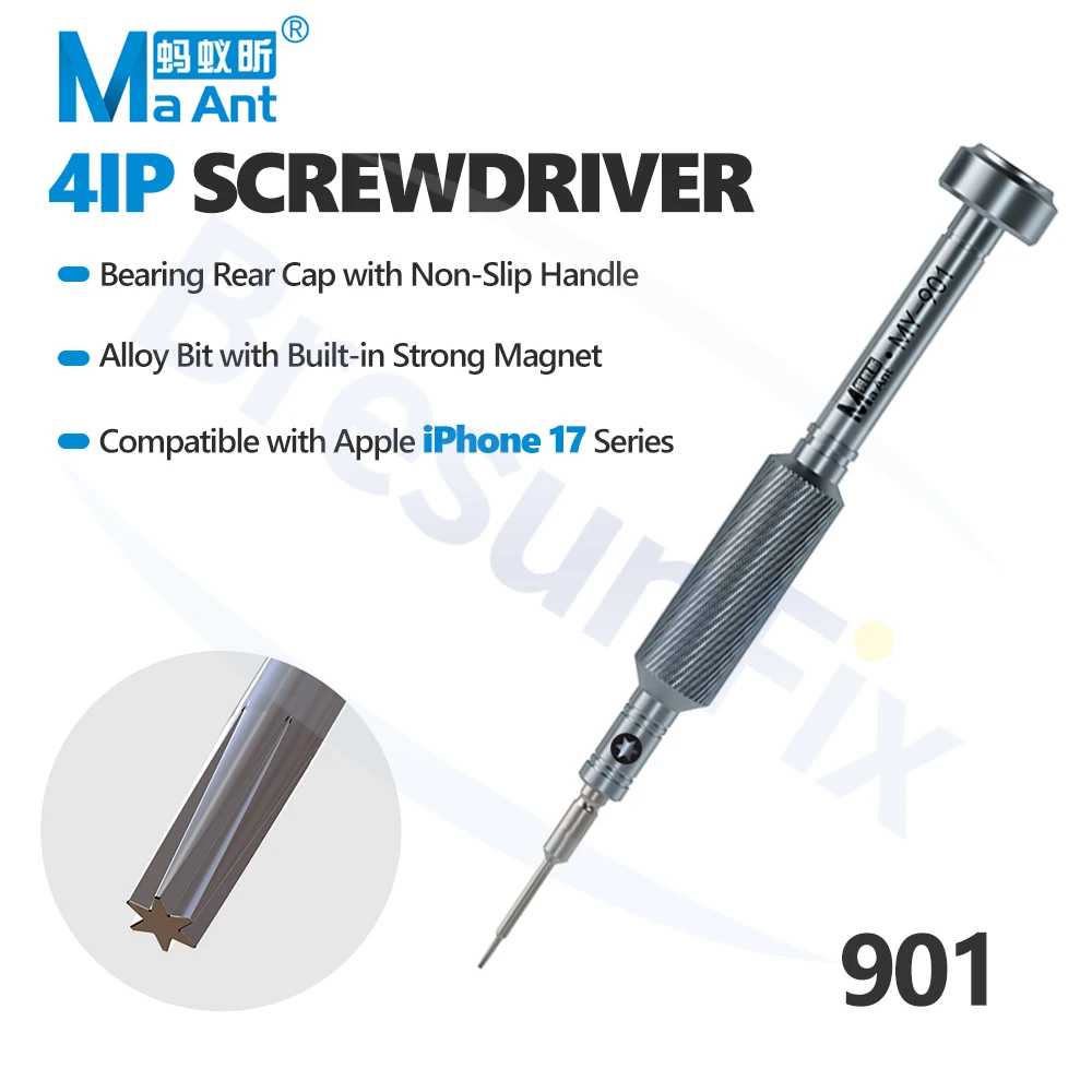 MaAnt 4IP starker Magnet-Schraubendreher mit rutschfestem Griff und Legierungsbit für die Reparatur und Demontage von iPhone 17 Schraubendrehern – Detail 1