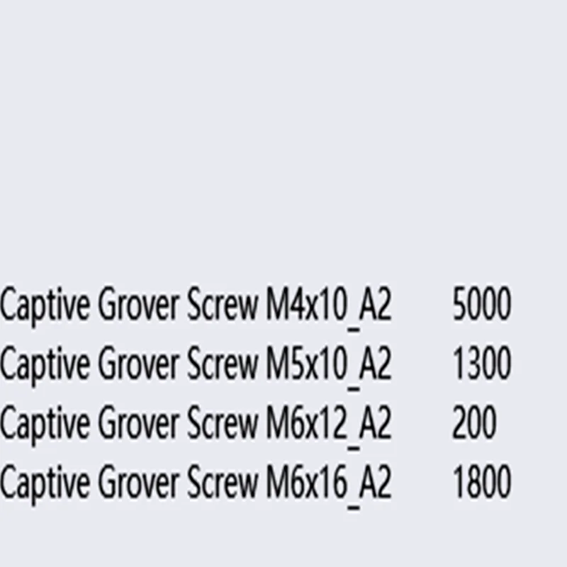 Custom Order  304 Captive Grover Screw Round Phillips Pan Head  Bolt