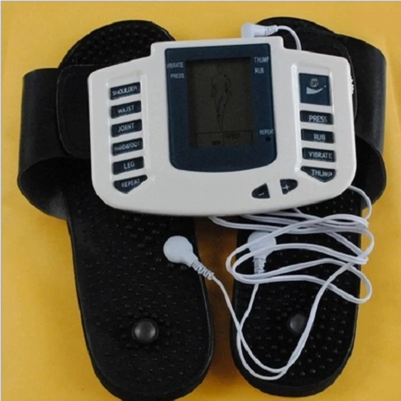 JR309 EMS Tens Massage Unit +16 Pads Russian Electrical Pulse Acupuncture Full Body Relax Muscle Therapy Massager Stimulator