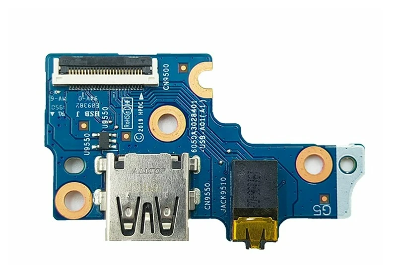 USB Port Sub Board Compatible with for HP ProBook 640 G4 G5, 645 G4 G5, Part Number: 6050A3028401