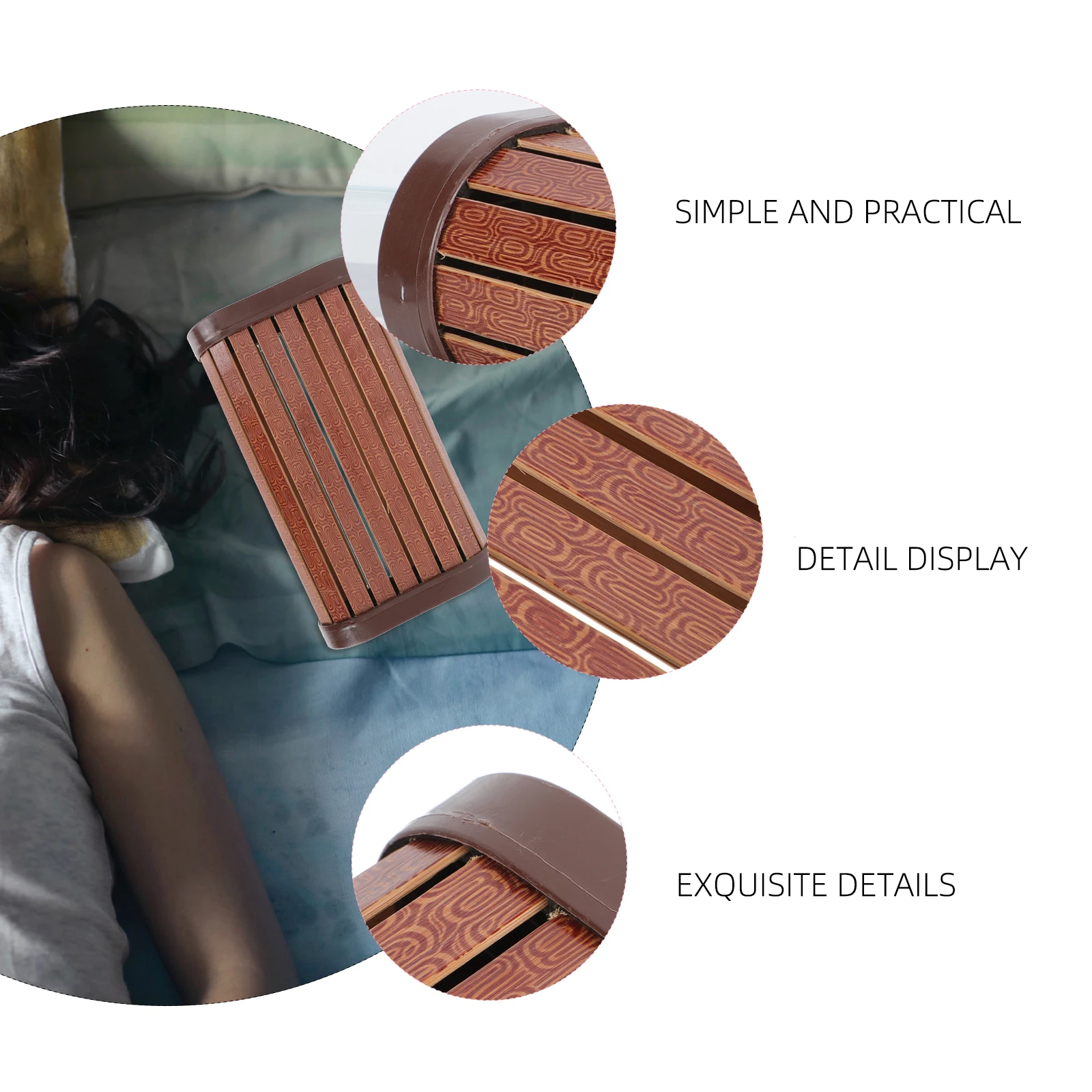 

Bamboo Pillow Orthopedic Cervical Lumbar Support Sleeping Pillow Ergonomic Breathable Cooling for Neck Back Pain Relief