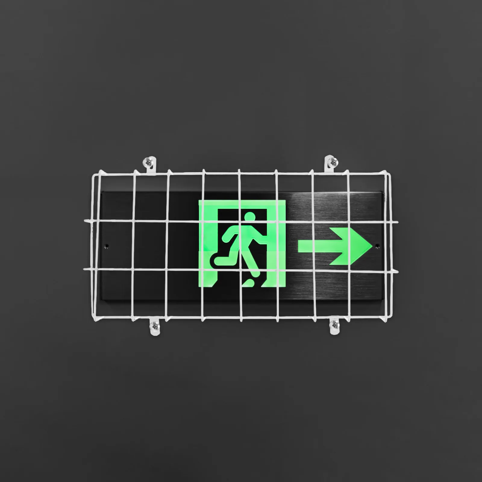 Metal Exit Sign Protective Wire Guard Wall Mounted Emergency Light Safety Cage for Hotel Office School Light Protective Cover