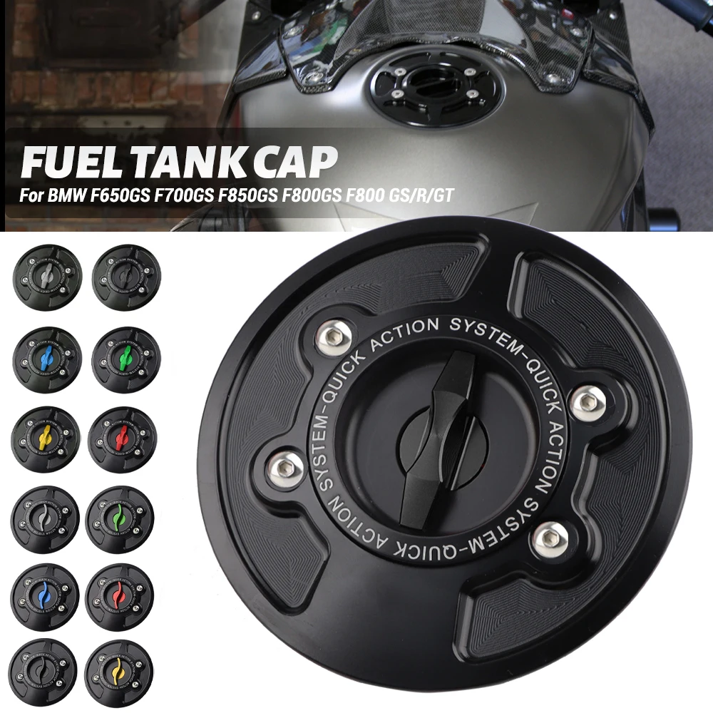 

For BMW F650GS F700GS F850GS F800GS F800 GS/R/GT Motorcycle CNC Aluminum Keylss Fuel Tank Cap Gas Oil Petrol Cover Quick-Release