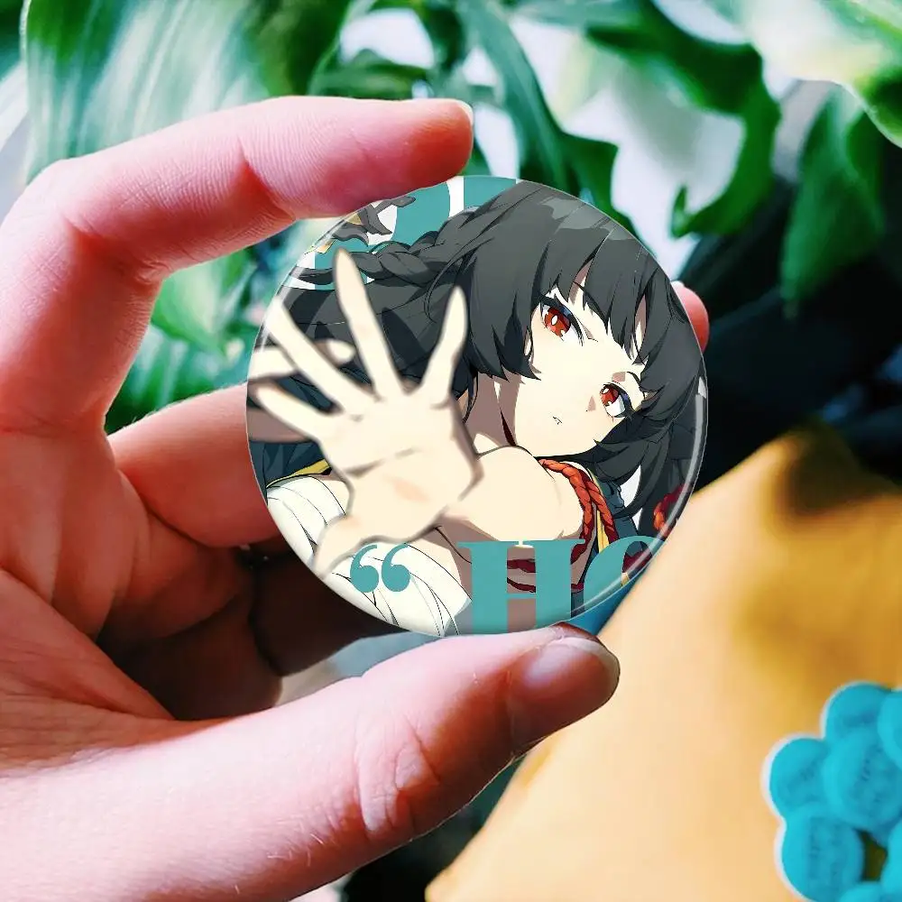 Zenless Zone Zero Hoshimi Miyabi Soft Button Pin Bright Printed Icon Gift For Friends Badge Collar Brooch Lapel Pin Metal