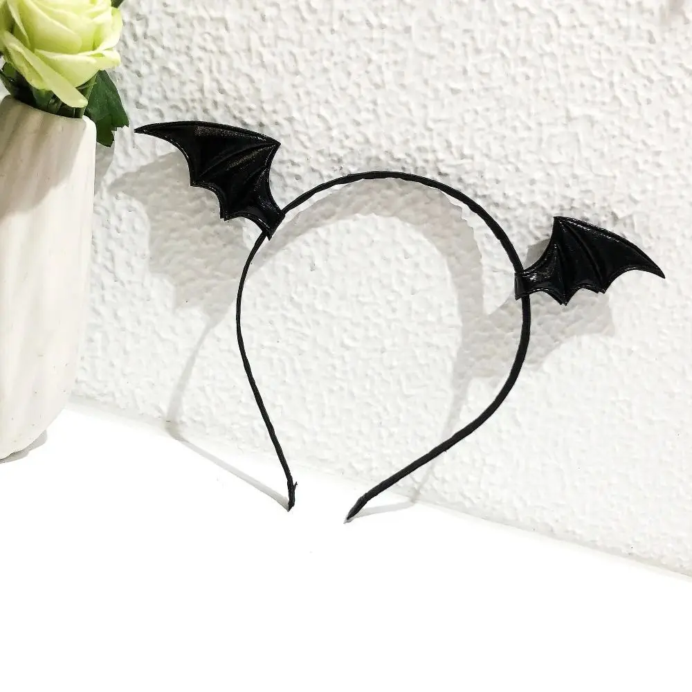 Costume Bat Headband Cute Gothic Head Decor Devil Ears Hairband Bat Wings Shape Hair Hoops Christmas Halloween view 3