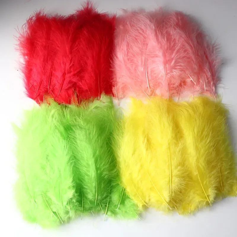 50Pcs Point Tail Down Feather Goose Down Color Crafts Feather Clothing Accessories Gifts Wedding Decoration Materials 9Cm-15Cm