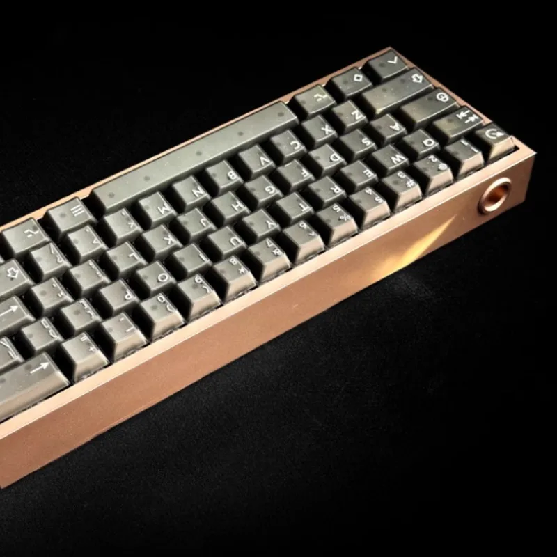 

TOFU60 Keyboard Custom Single-mode Wired Linear Switch Height-Adjustable Minimalist Black White for Office Daily Typing Gaming