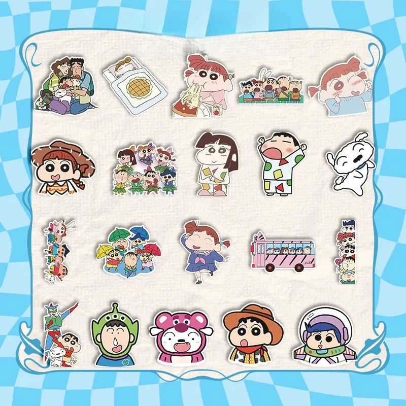 Crayon Shin-chan Sticker Cute Creativity Emoticons Journal Decoration Material 40 Pcs Waterproof Sticker Kindergarten Gift