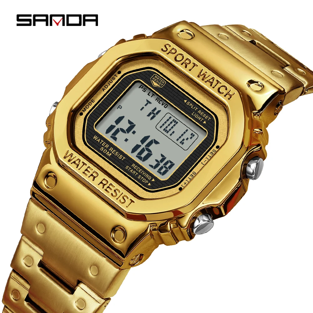 Men's Square Waterproof Multi-Functional Wrist Watch