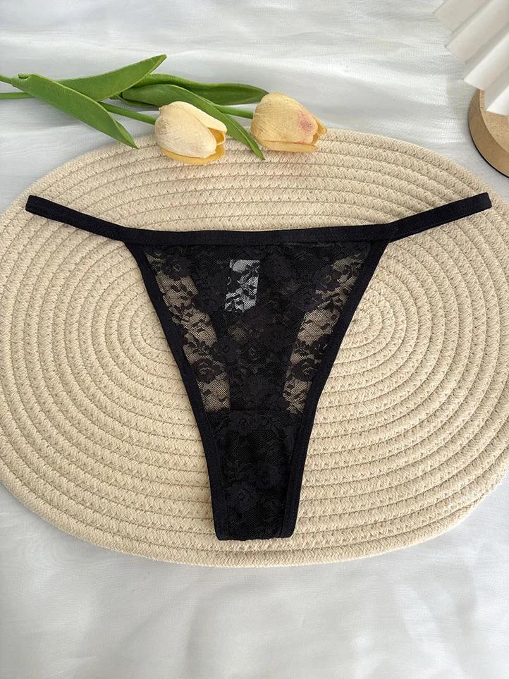 Aangepaste naam Thong aangepaste kristallen letter bikini slipje G-String lage taille sexy kanten slip vrouw paren jubileum cadeau
